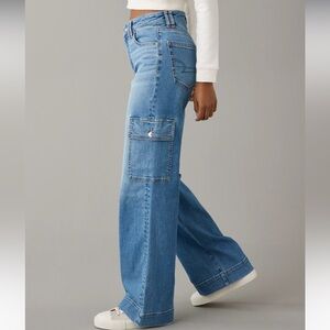 American Eagle Super High Rise Wide Leg Jeans